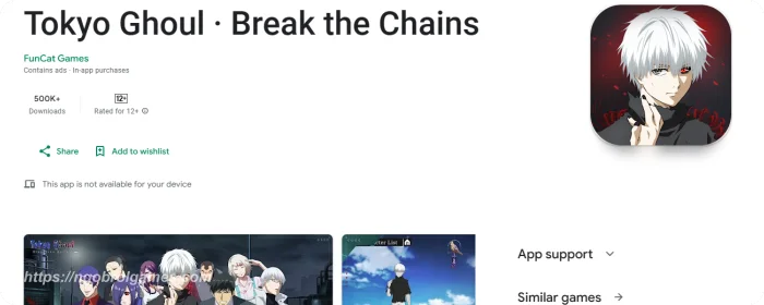tokyo ghoul break the chains - ngobrol games