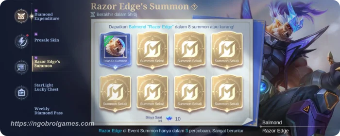 razor edge’s summon mobile legends - ngobrol games