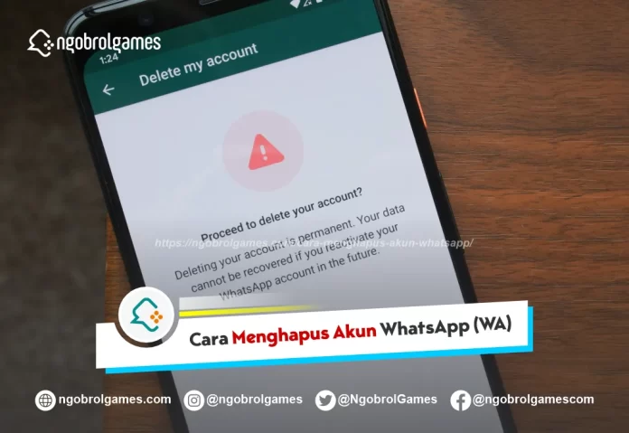 cara menghapus akun whatsapp