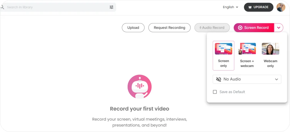 ScreenApp Perekam Layar Online