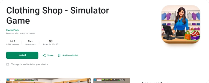 clothing shop simulator - ngobrol games