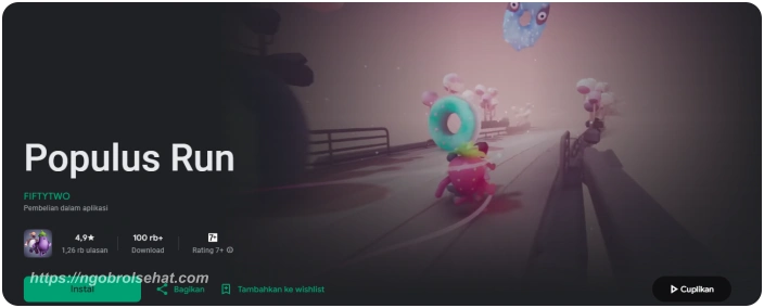 populus run - ngobrol games