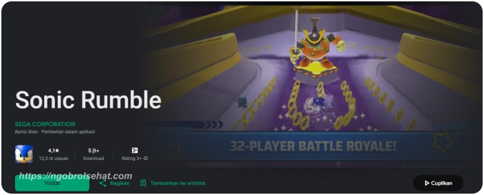 sonic rumble - ngobrol games
