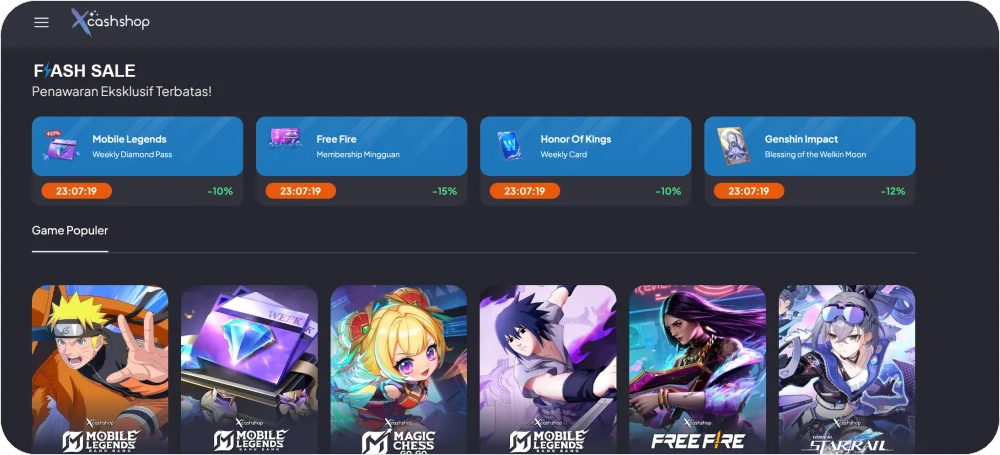 Top Up Diamond ML di Xcashshop