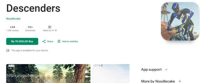 descenders - game sepeda android terbaru