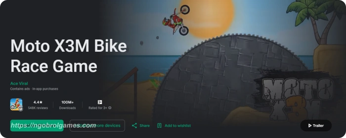 moto x3m bike race game - game motor trail android terbaru