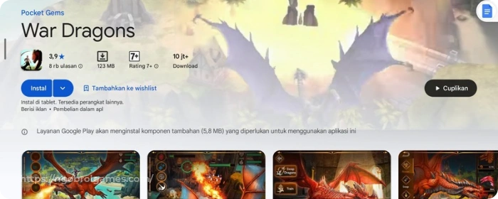 war dragons - game naga android terbaru