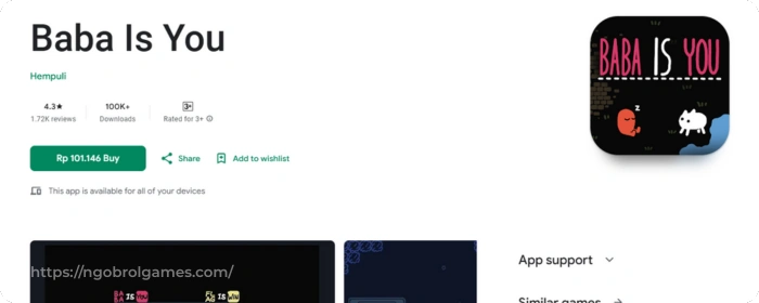 baba is you - game mengasah logika android