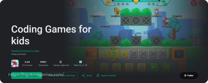 coding games for kids - game mengasah logika android