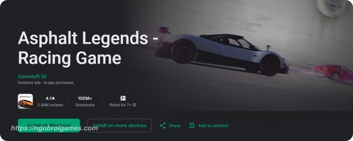 asphalt legends - racing game - game google tv