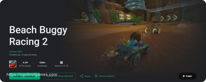 beach buggy racing 2 - game google tv