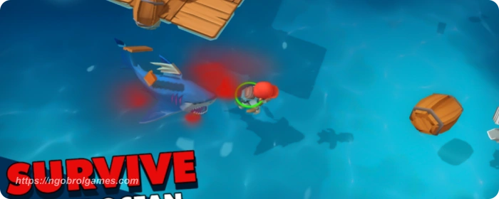 epic raft fighting zombie shark - game survival di laut android