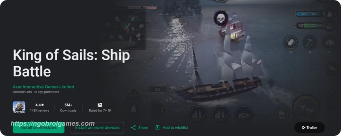 king of sails ship battle - game bajak laut android