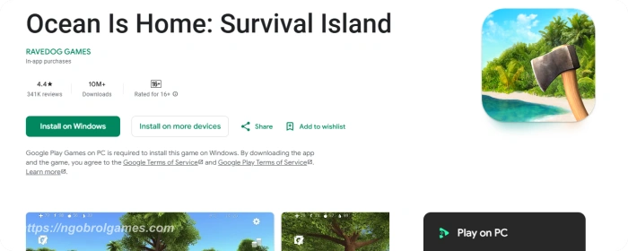 ocean is home survival island - game survival di laut android offline