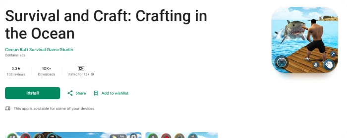 survival and craft crafting in the ocean - ngobrol games